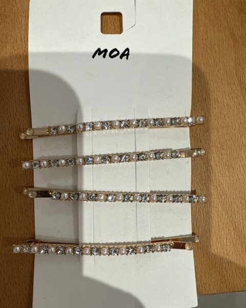 Set 4 barrettes “Perles et Strass” – MOA