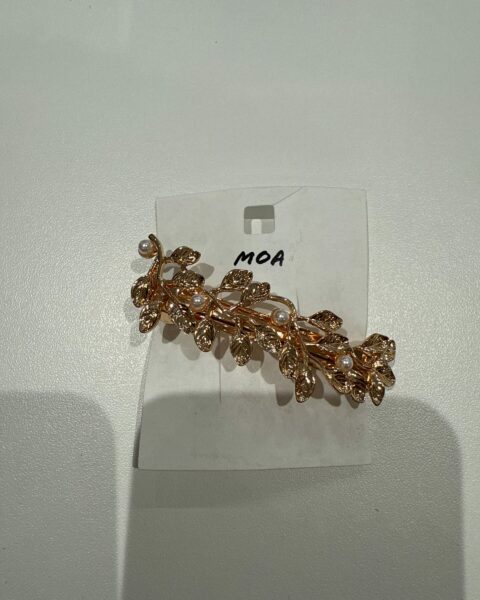 Barrette dorée MOA avec perles