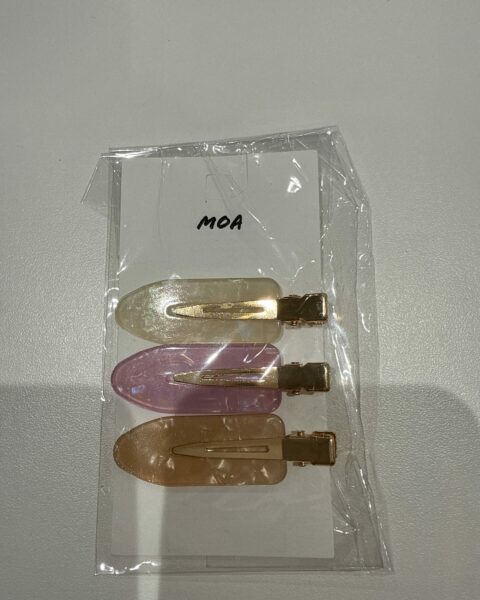 Lot de 3 barrettes colorées MOA