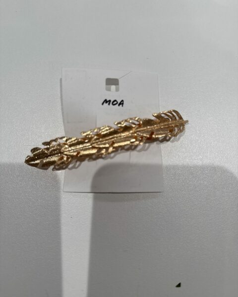 Barrette feuille dorée MOA