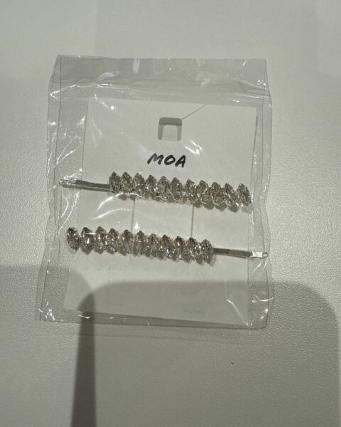 Lot de 2 barrettes strass MOA