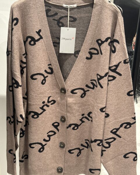 product-name-2ZdoUaL52S Gilet beige imprimé “Paris” – 2W Paris