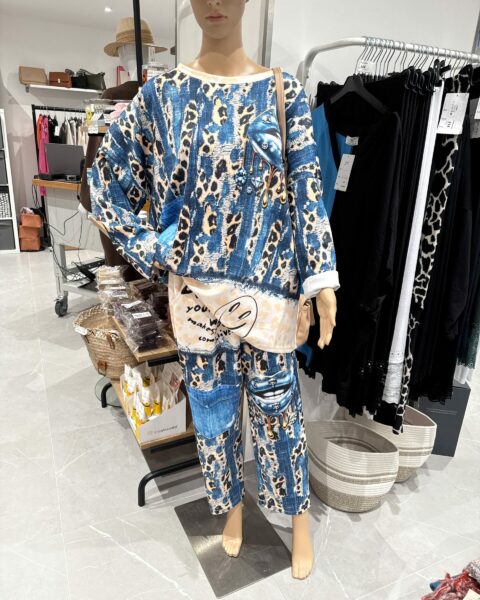 product-name-4MkRybySna Ensemble intérieur imprimé denim et léopard