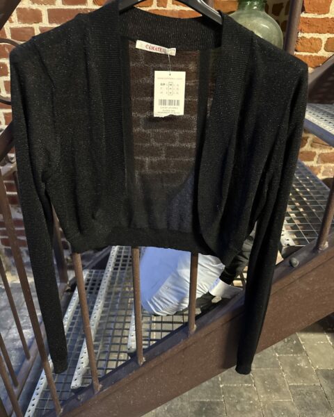 Boléro noir scintillant – Camaïeu ✨