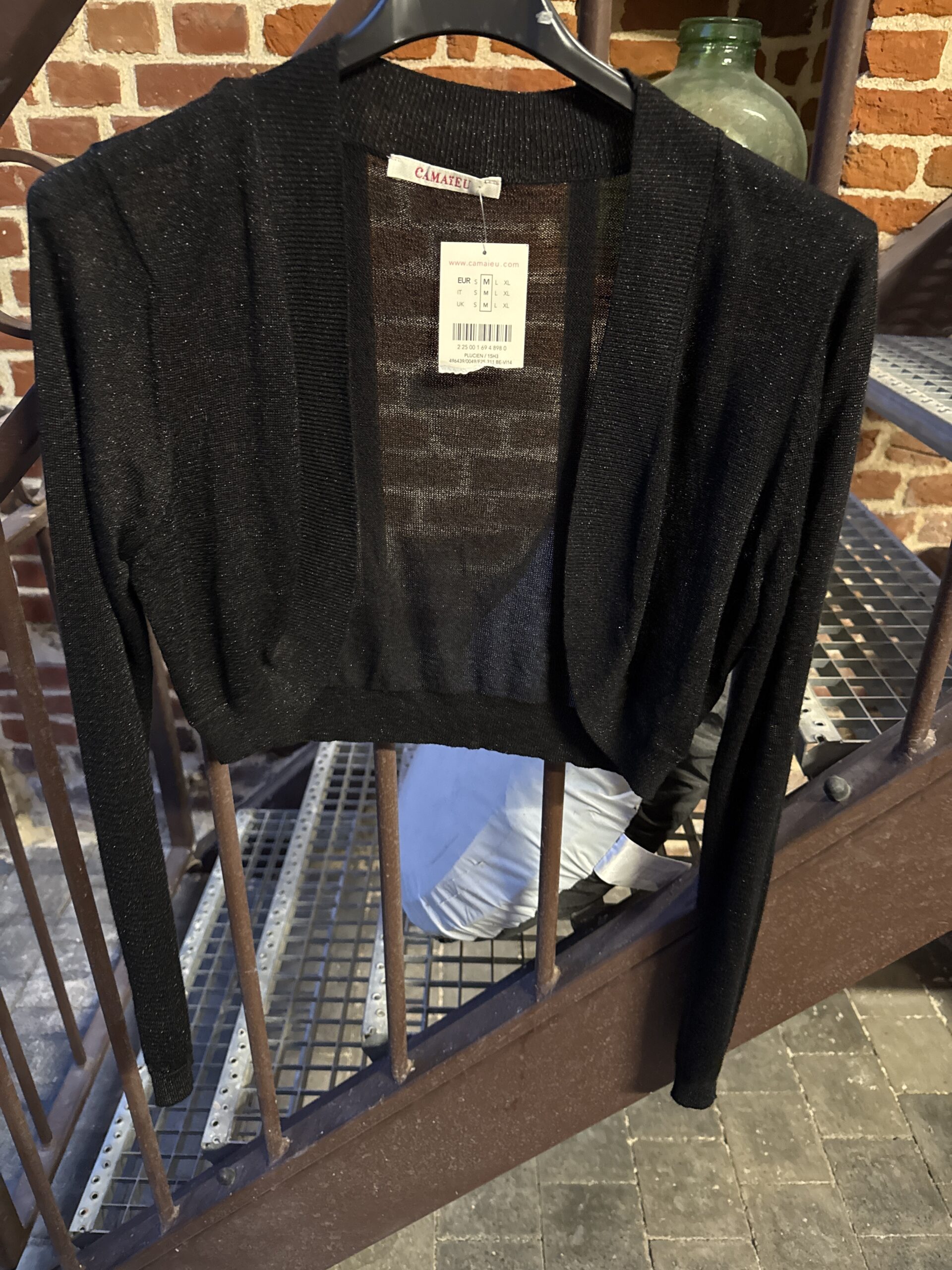 Boléro noir scintillant – Camaïeu ✨