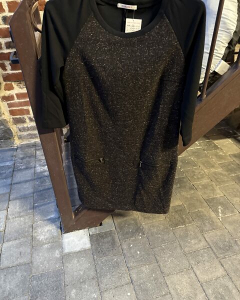 Robe bicolore noire et chinée – Camaïeu 🖤